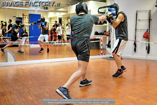 2019-05-29 Milano - pound4pound boxe gym 1840 Federico Nejrotti vs Luca Liberace